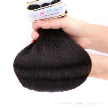 Hot Sale Mink Brazilian Straight Bundles Vendor Extension 100% Double Drawn Cuticle Aligned Virgin Human Hair